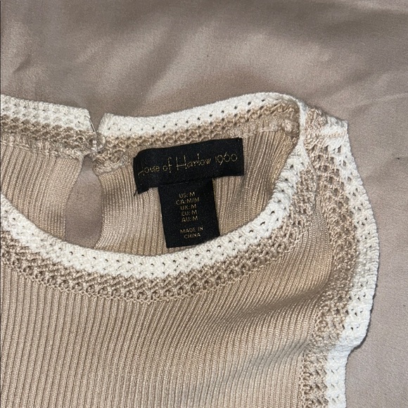 House of Harlow Knit Cream Sleeveless Top - Picture 2 of 3